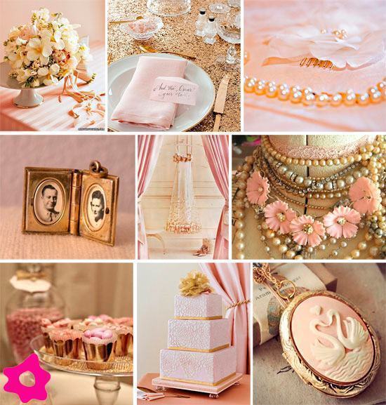 decoracao-casamento-rosa-dourado-creme