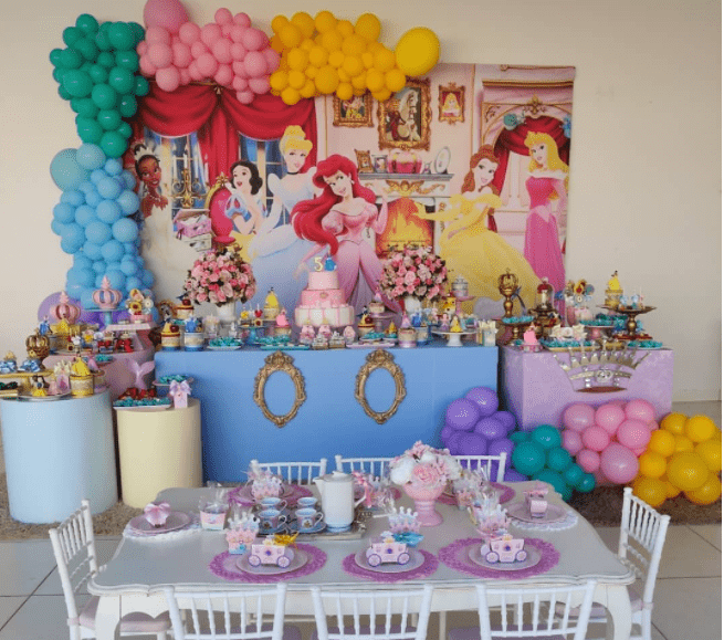 Decoração de Festa Infantil das Princesas 