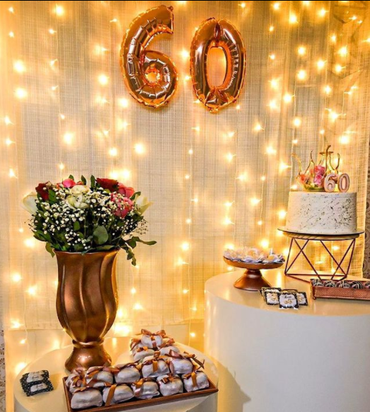 decoração para festa de 60 anos