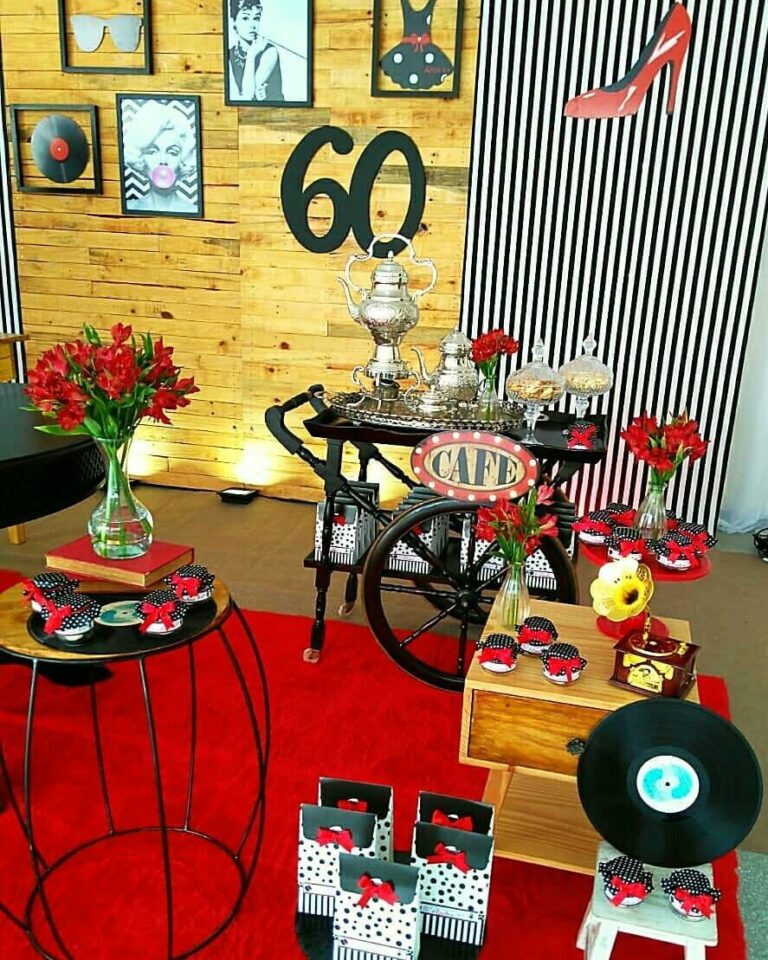 Decoração para Festa Anos 60 70 e 80 → 150 Ideias e Dicas Simples