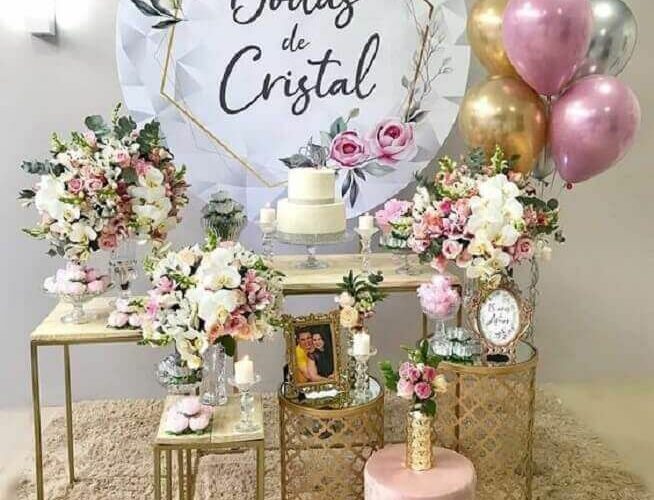 Decoração para Festa de Bodas de Cristal